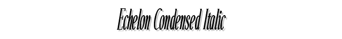 Echelon Condensed Italic font